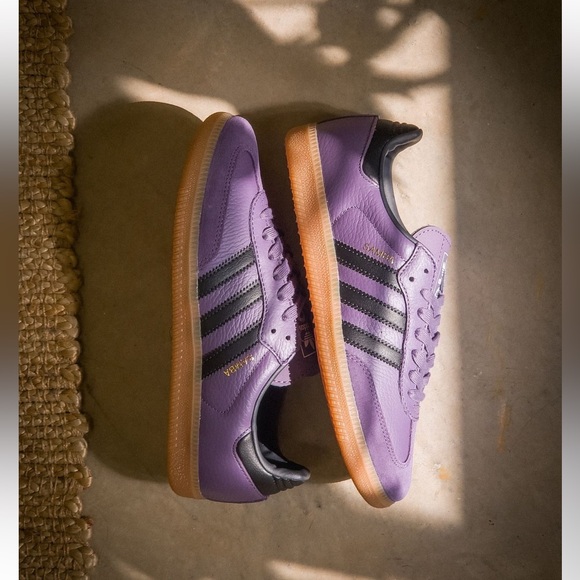 Adidas Samba Leather Purple Shoes - Picture 14 of 14